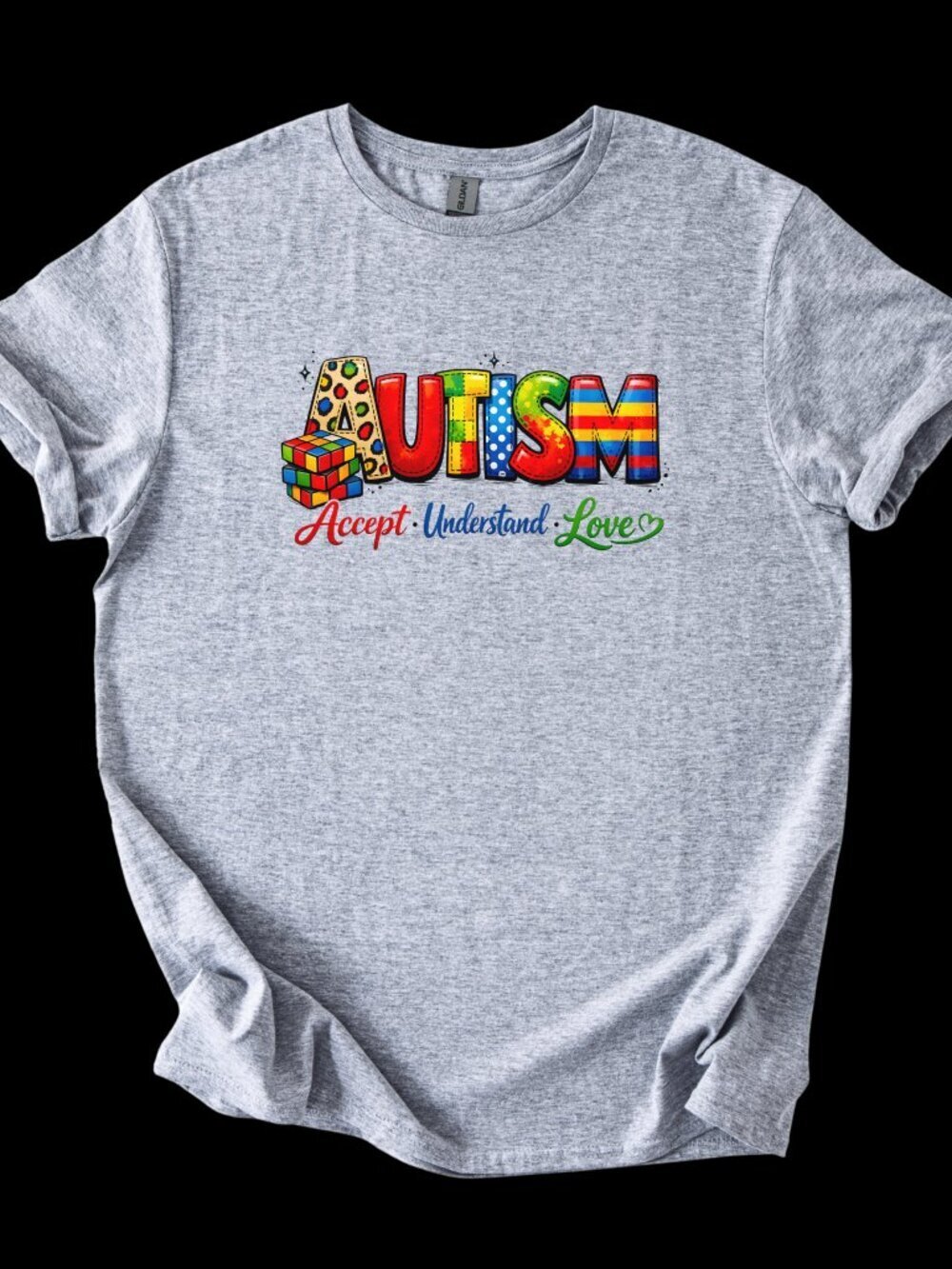 AUTISM Accept Unerstand Love New Softstyle Shirt - Various Sizes